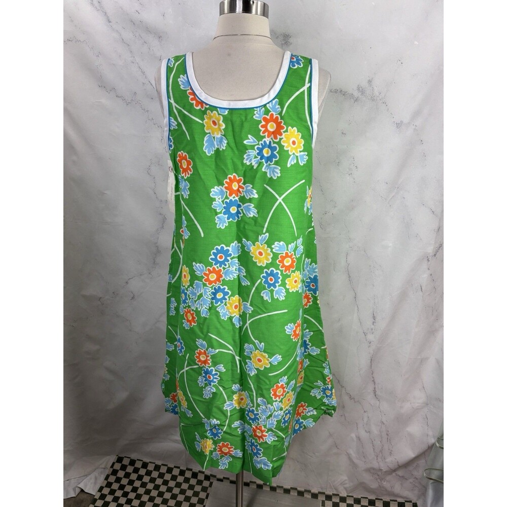 Vtg 60s Flower Power Patio House Dress Loungewear Psychedelic Hippy NWT MCM 70s - Picture 16 of 16